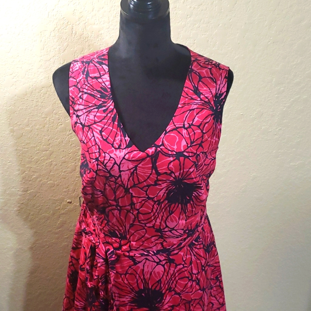 Pink and black dress